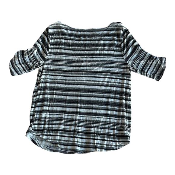 Womens Top Size Large Petite Stripes Casual Everyday Momwear - Picture 4 of 6